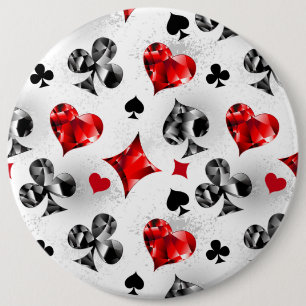Macaron Rond 15,2 Cm Joueur de poker Joueur de cartes de jouer costumes