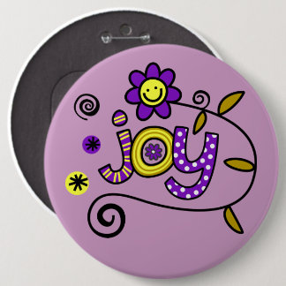 Macaron Rond 15,2 Cm Joy I Doodles I Purple I 6x6 Bouton