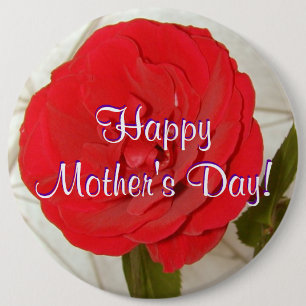 Macaron Rond 15,2 Cm Joyeuse fête des mères Rose rouge I