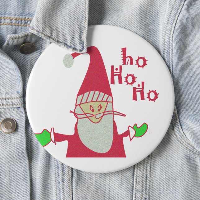 Macaron Rond 15,2 Cm Joyeuses fêtes Ho Ho Joyeux Noël (En situation)