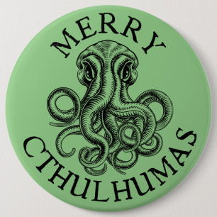 Macaron Rond 15,2 Cm Joyeux Cthulhumas Lovecraft Cthulhu