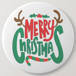 Macaron Rond 15,2 Cm "Joyful Christmas Button Collection"