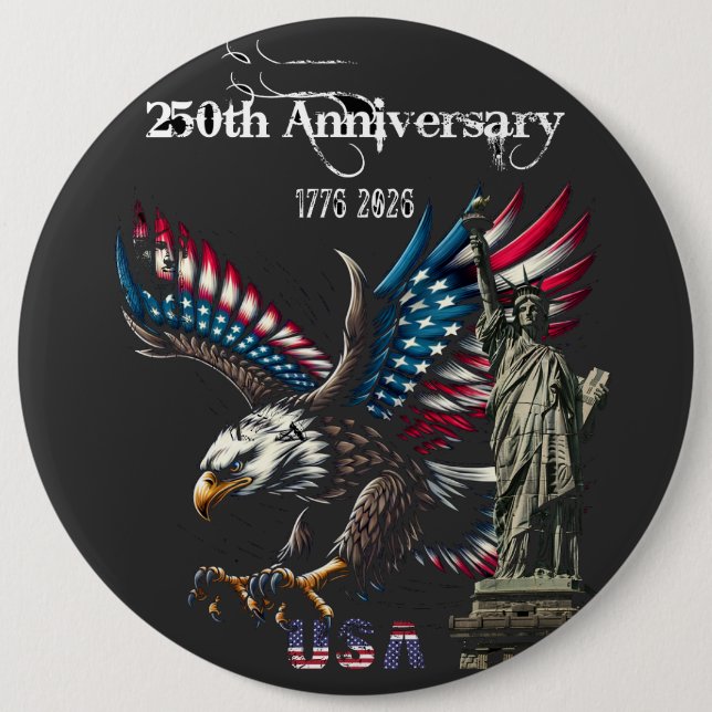 Macaron Rond 15,2 Cm Keepsake Anniversary  250th USA (Devant)