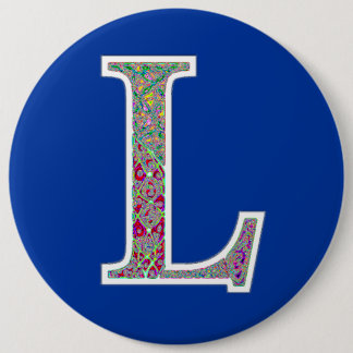 Macaron Rond 15,2 Cm L bouton lumineux de monogramme