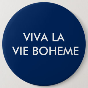 Macaron Rond 15,2 Cm La La de vivats luttent le bouton de Boheme