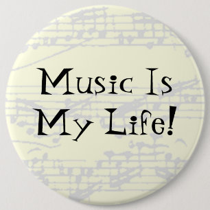 Macaron Rond 15,2 Cm La musique est ma vie