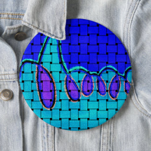 Macaron Rond 15,2 Cm La Silhouette Sophistiquée   Bleu Français Tissé