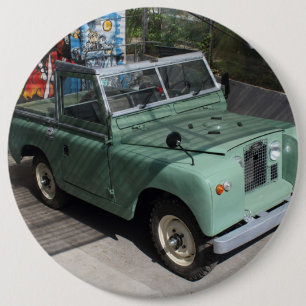 Macaron Rond 15,2 Cm Land Rover Series II SWB