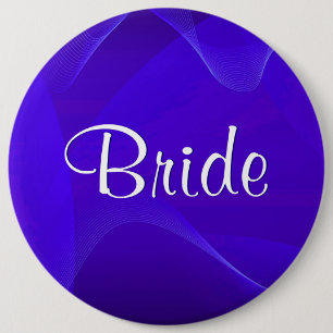 Macaron Rond 15,2 Cm Le bleu ondule la jeune mariée