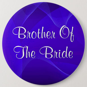 Macaron Rond 15,2 Cm Le bleu ondule le frère de la jeune mariée