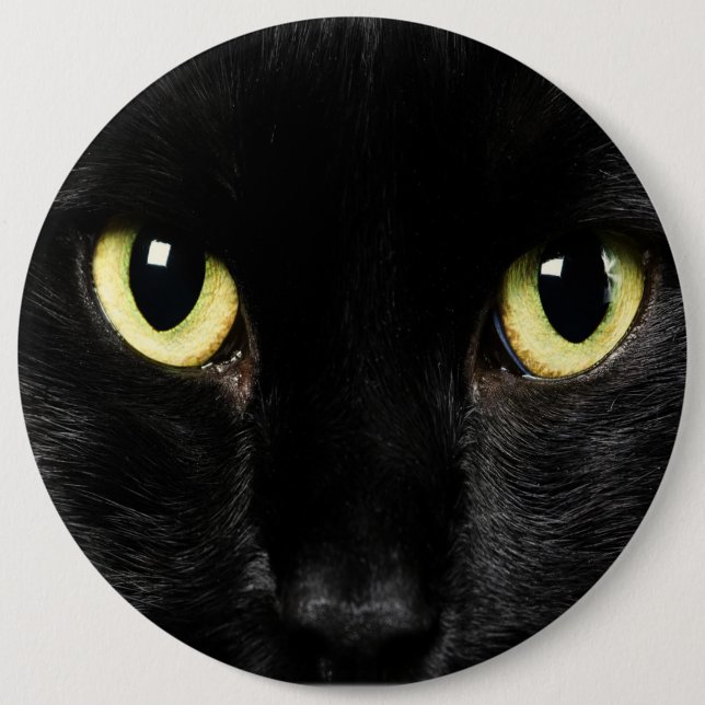 Macaron Rond 15,2 Cm Le chat noir COLOSSAL Pinback boutonne des (Devant)