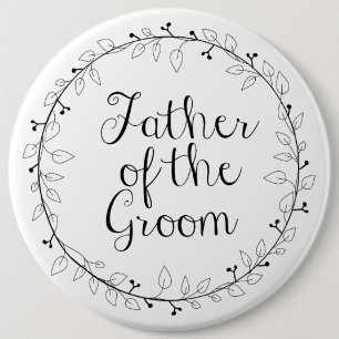 Macaron Rond 15,2 Cm Le nom nuptiale de partie étiquette - le père du