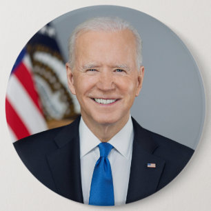 Macaron Rond 15,2 Cm Le président Joe Biden Portrait de la Maison Blanc