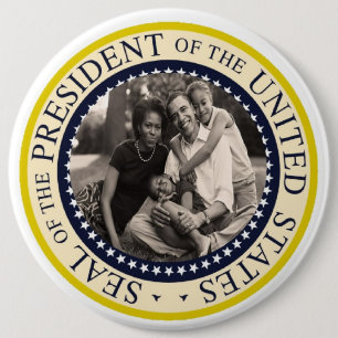Macaron Rond 15,2 Cm Le Président Obama First Family Commemorative 6"
