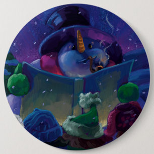 Macaron Rond 15,2 Cm Lecture hivernale