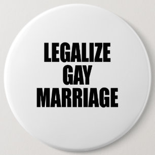 MACARON ROND 15,2 CM LÉGALISEZ LE MARIAGE HOMOSEXUEL