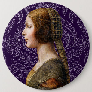 Macaron Rond 15,2 Cm Leonardo da Vinci Portrait La Bella Principessa