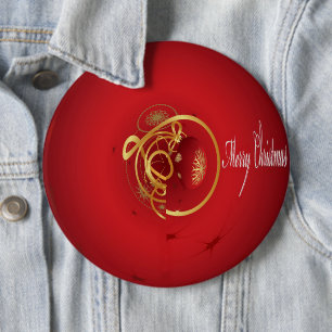 Macaron Rond 15,2 Cm Les cloches de Noël rouges Jingle ont un beau jour