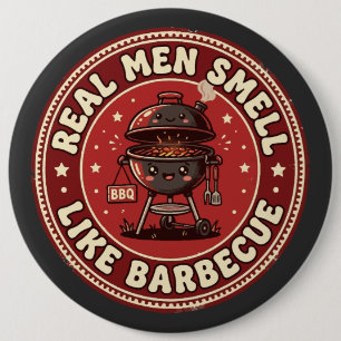 Macaron Rond 15,2 Cm Les vrais hommes sentent la barbecue Grillades r