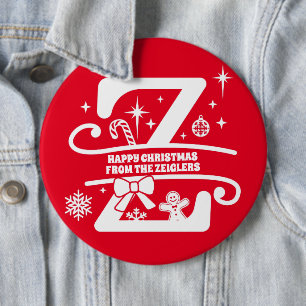 Macaron Rond 15,2 Cm Lettre Z Monogramme Nom de famille initial Salutat