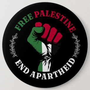 Macaron Rond 15,2 Cm Libérer la Palestine mettre fin à l'apartheid III