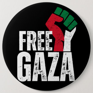 Macaron Rond 15,2 Cm Libérez la Palestine Gaza - Liberté pour les Pales