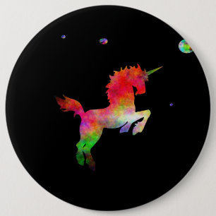 Macaron Rond 15,2 Cm Licorne Multi-hued d'espace lointain