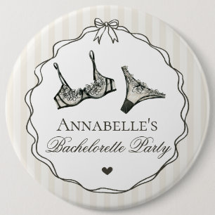 Macaron Rond 15,2 Cm Lingerie noire, douche, cadeau pour enterrement de