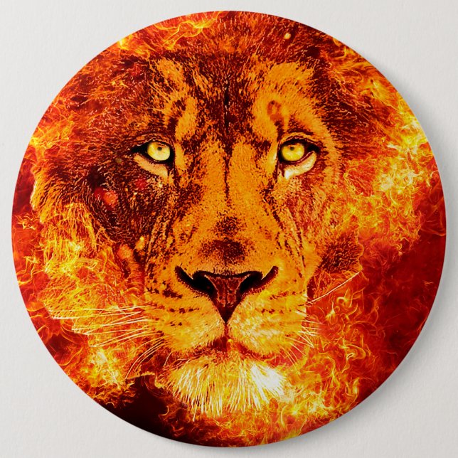 Macaron Rond 15,2 Cm Lion flamand de Judah (Devant)