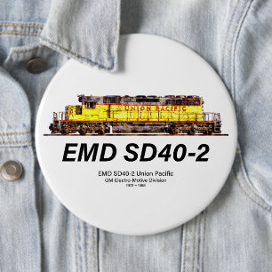 Macaron Rond 15,2 Cm Locomotive diesel EMD SD40-2. Union Pacifique