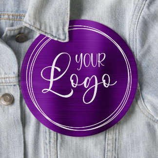 Macaron Rond 15,2 Cm Logo commercial Purple Foil Colossal