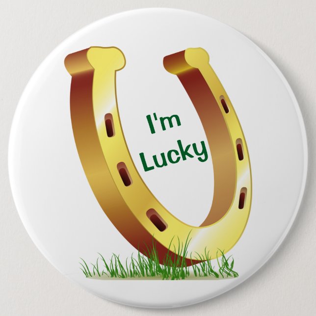 Macaron Rond 15,2 Cm Lucky Horseshoe (Devant)