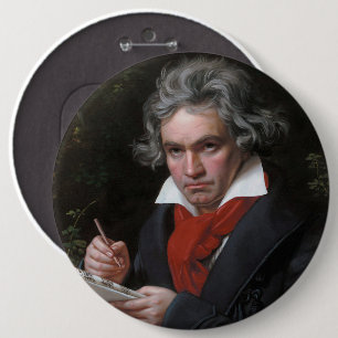 Macaron Rond 15,2 Cm Ludwig Beethoven Symphonie Compositeur de musique