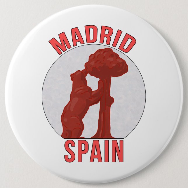 Macaron Rond 15,2 Cm Madrid Espagne (Devant)