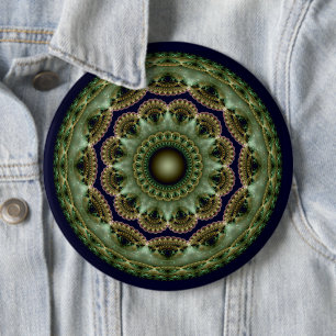 Macaron Rond 15,2 Cm Magnifique motif fractal brillant glorieux
