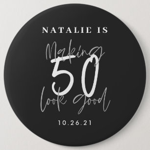 Macaron Rond 15,2 Cm Making 50 look good age birthday personalized