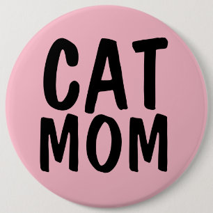 Macaron Rond 15,2 Cm MAMAN CHAT GROSSE Rose