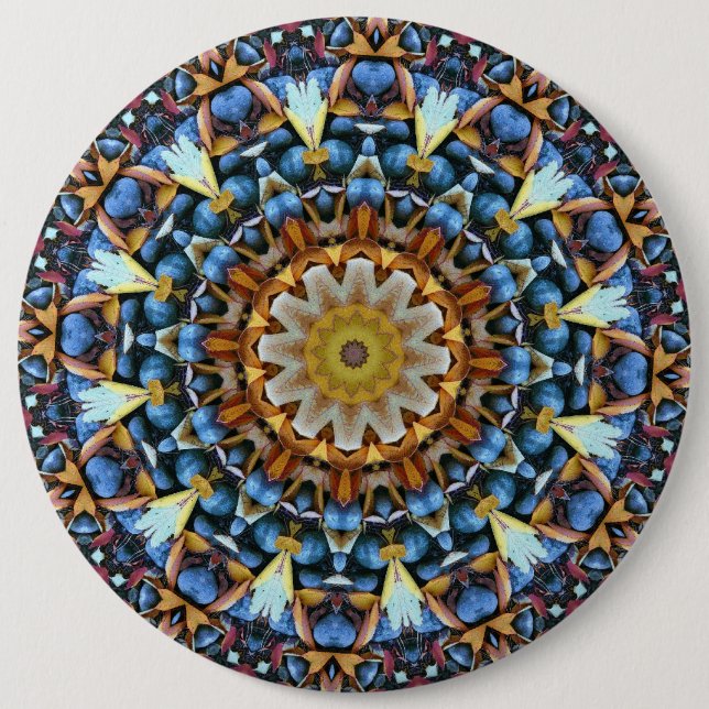 Macaron Rond 15,2 Cm Mandala géométrique (Devant)