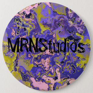 Macaron Rond 15,2 Cm Marbre Radioactif