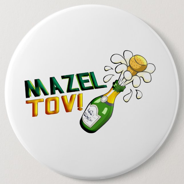 Macaron Rond 15,2 Cm Mazel Tov (Devant)