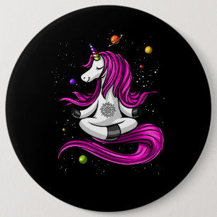 Macaron Rond 15,2 Cm Méditation magique du Yoga Zen Space de l'Unicorn