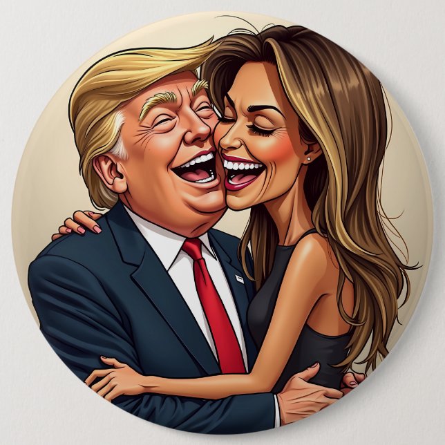 Macaron Rond 15,2 Cm Melania Trump Donald Trump (Devant)