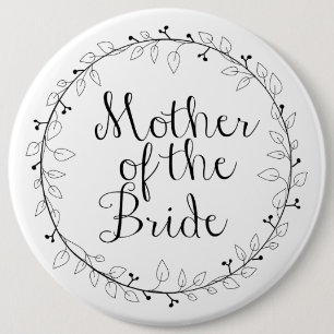 Macaron Rond 15,2 Cm Mère de l'étiquette de nom de jeune mariée
