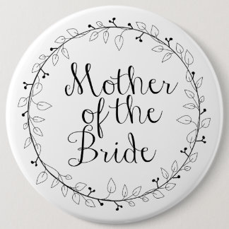 Macaron Rond 15,2 Cm Mère de l'étiquette de nom de jeune mariée