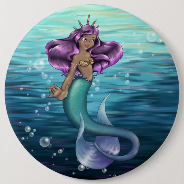 Macaron Rond 15,2 Cm Mermaid Iole (Devant)
