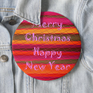 Macaron Rond 15,2 Cm Merry Christmas Happy