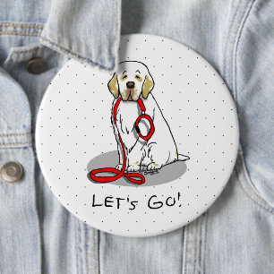 Macaron Rond 15,2 Cm Mignon Allons-y ! Promener le chien Clumber Spanie