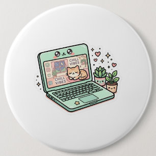 Macaron Rond 15,2 Cm Mignon Kawaii Stickers pour ordinateur portable av