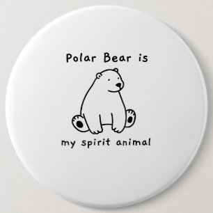 Macaron Rond 15,2 Cm Mignonne Ours Polaire Est Mon Esprit Ours Animal O