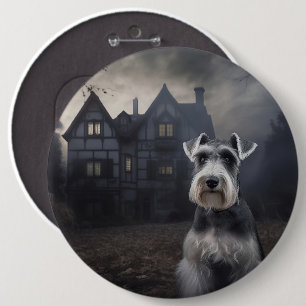 Macaron Rond 15,2 Cm Miniature Schnauzer Halloween Effrayant